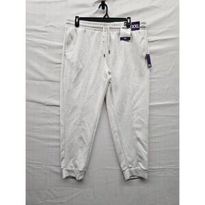 Members Mark Womens Sandwash Jogger Cream XXL MM25528 Mid-Rise‎ Sweatpants New